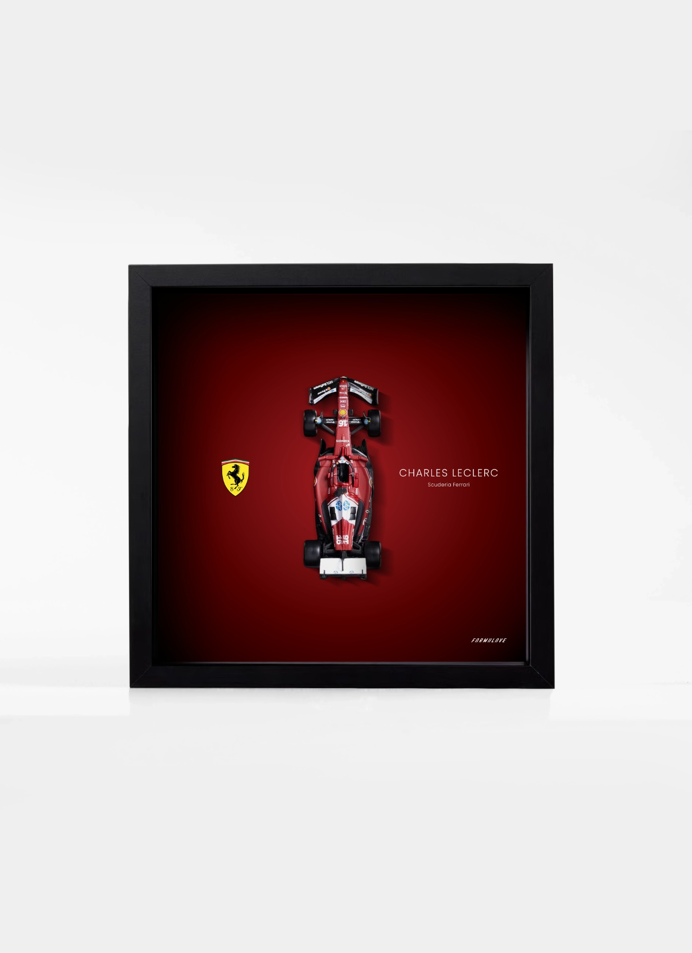 Charles Leclerc Premium obraz s logom tímu a modelom SF-25